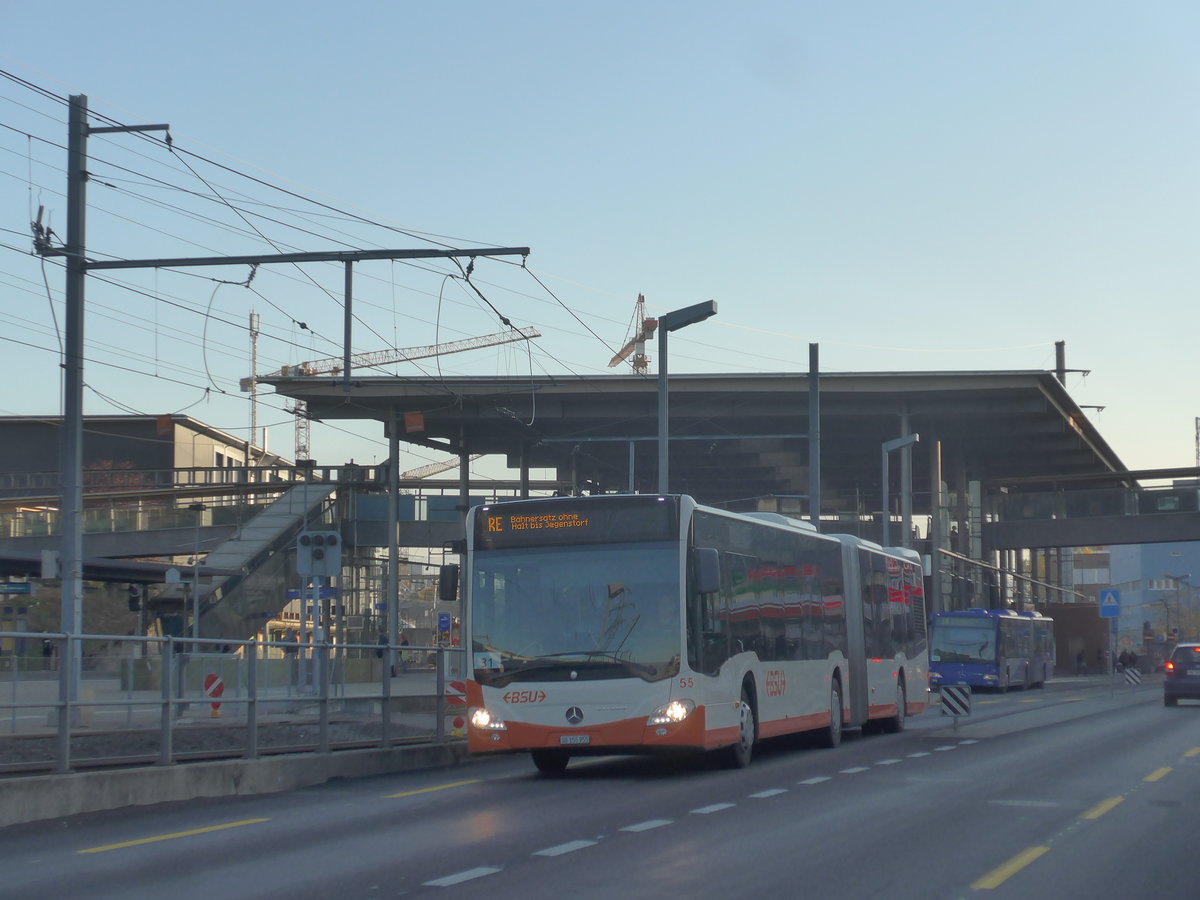 (210'361) - BSU Solothurn - Nr. 55/SO 155'955 - Mercedes am 14. Oktober 2019 beim Bahnhof Zollikofen