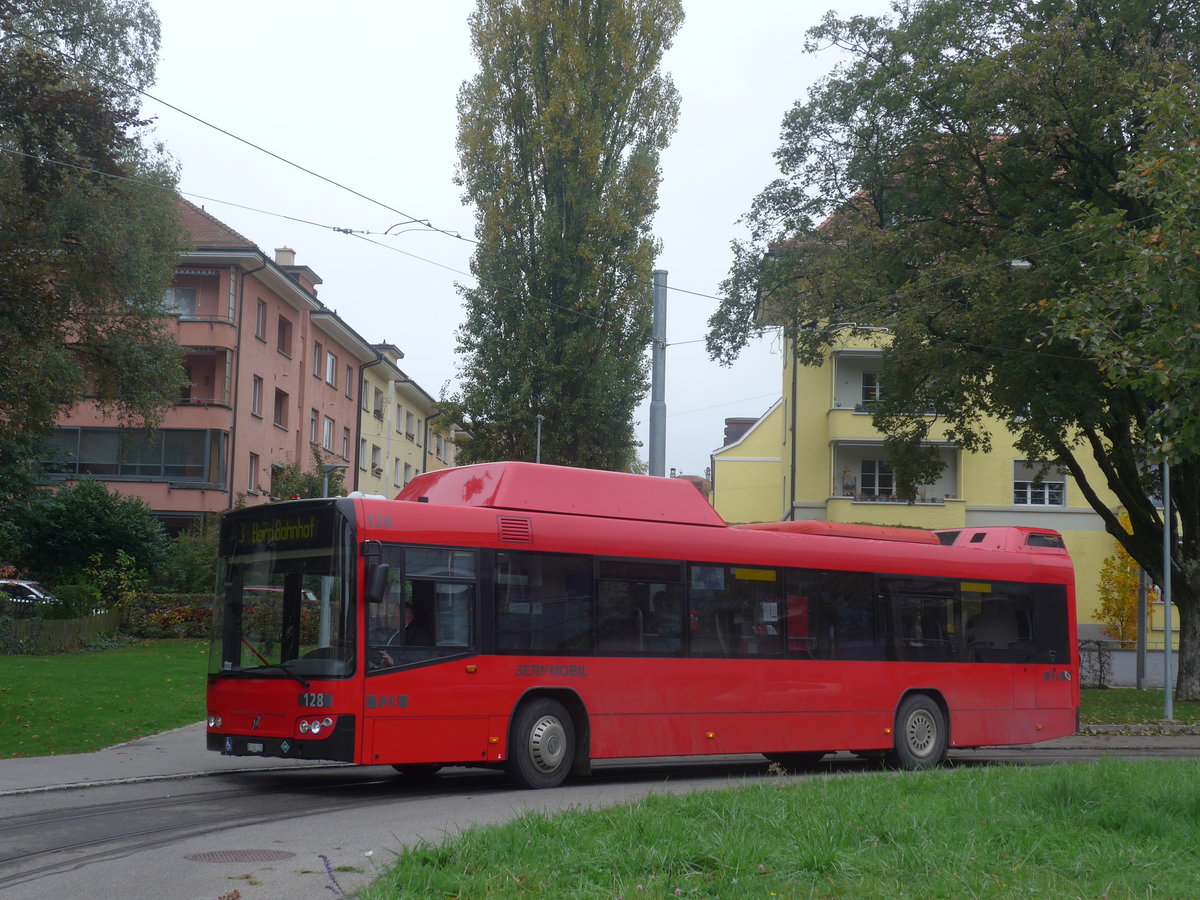 (210'420) - Bernmobil, Bern - Nr. 128/BE 624'128 - Volvo am 20. Oktober 2019 in Bern, Weissenbhl