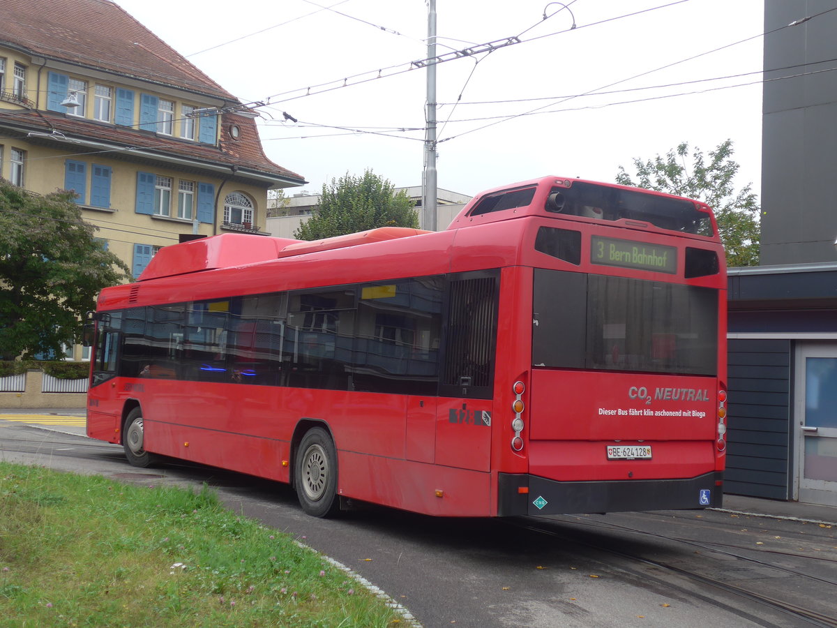 (210'421) - Bernmobil, Bern - Nr. 128/BE 624'128 - Volvo am 20. Oktober 2019 in Bern, Weissenbhl