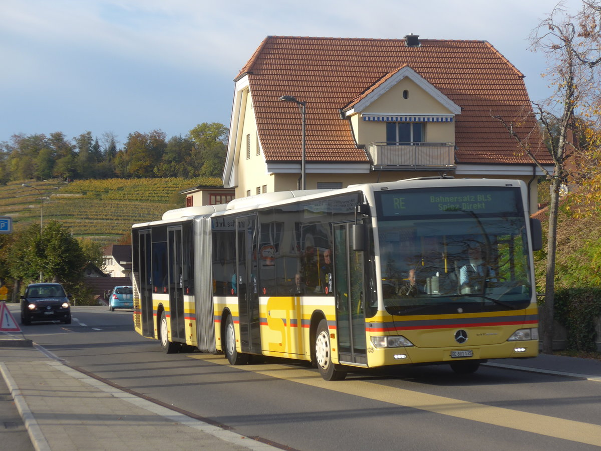 (210'696) - STI Thun - Nr. 135/BE 801'135 - Mercedes am 27. Oktober 2019 beim Bahnhof Spiez