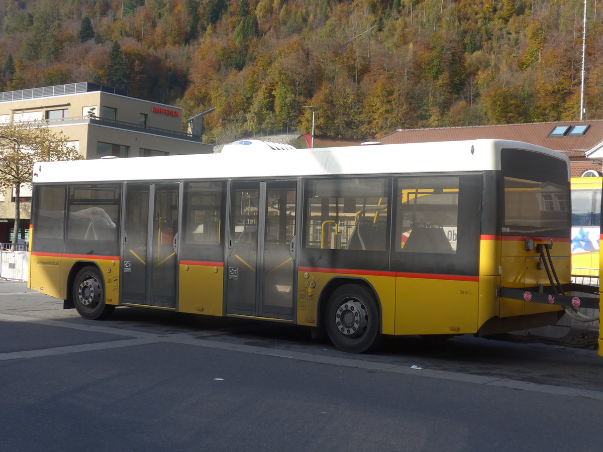 (211'020) - PostAuto Ostschweiz - BE 412'681 - Hess Personenanhnger am 11. November 2019 beim Bahnhof Interlaken Ost