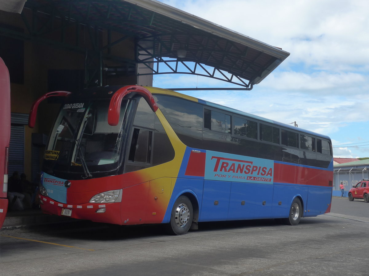 (212'318) - Transpisa, Quesada - 6276 - Yutong am 24. November 2019 in La Fortuna, Busstation