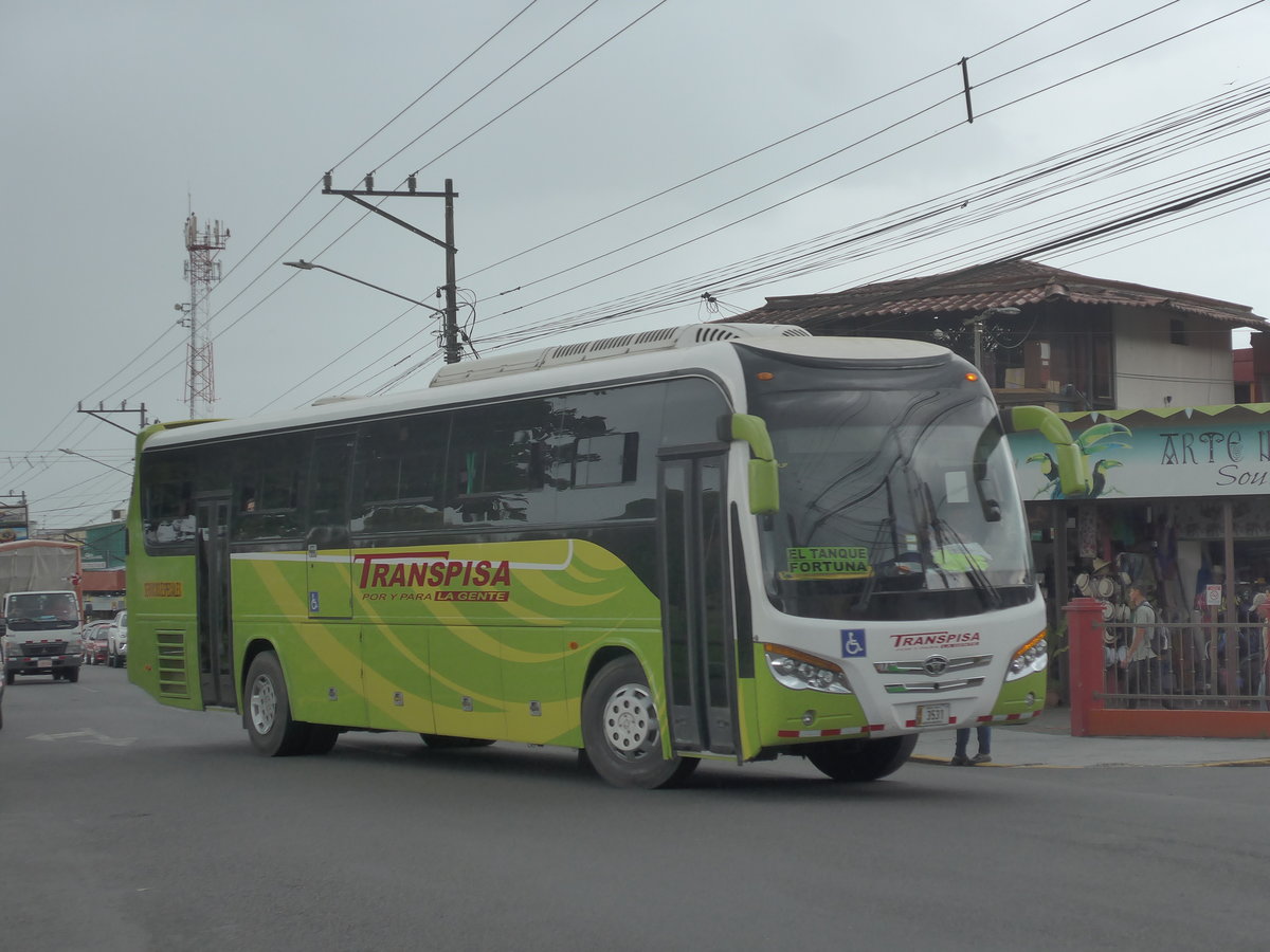 (212'439) - Transpisa, Quesada - 3531 - Daewoo am 25. November 2019 in La Fortuna, Busstation