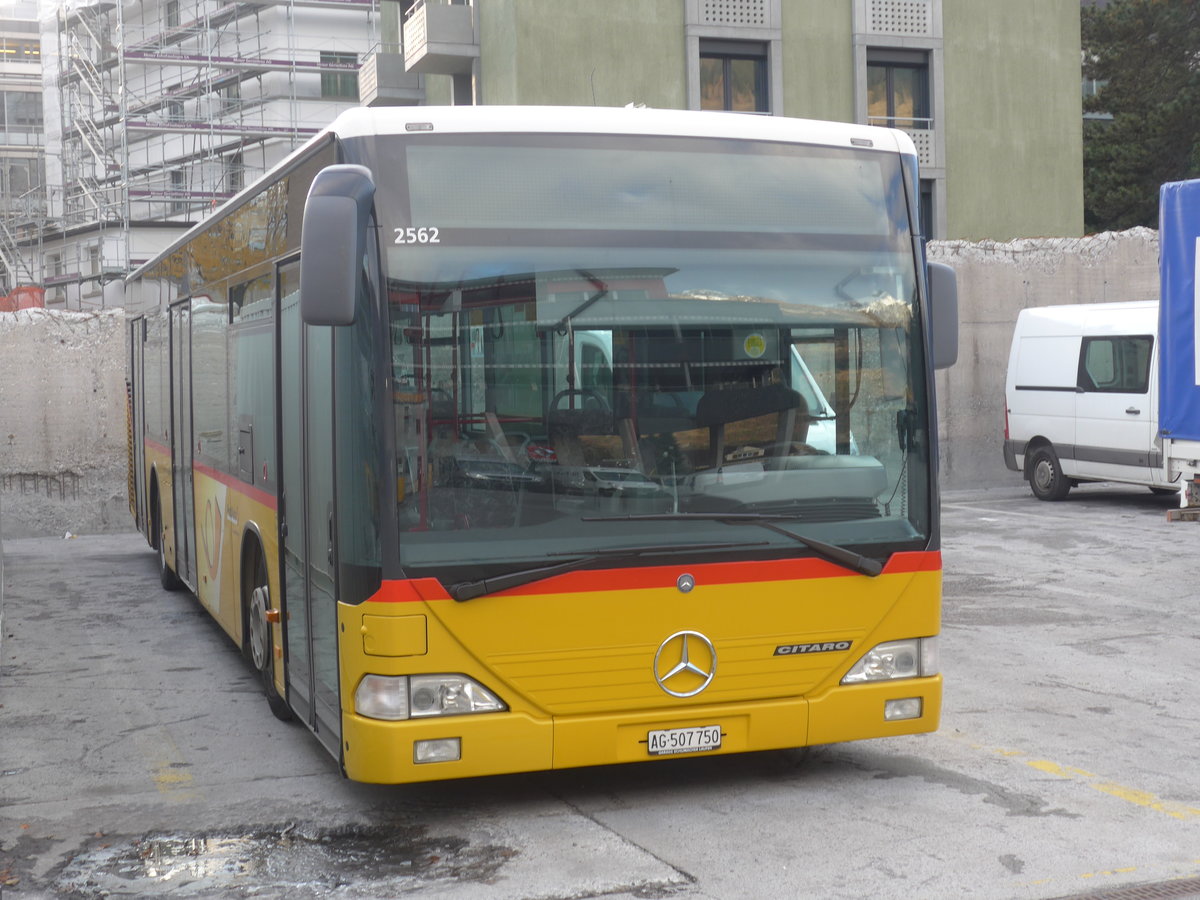(212'563) - PostAuto Nordschweiz - AG 507'750 - Mercedes (ex Kuhn, Merenschwand; ex PostAuto Nordschweiz) am 7. Dezember 2019 in Chur, Postgarage