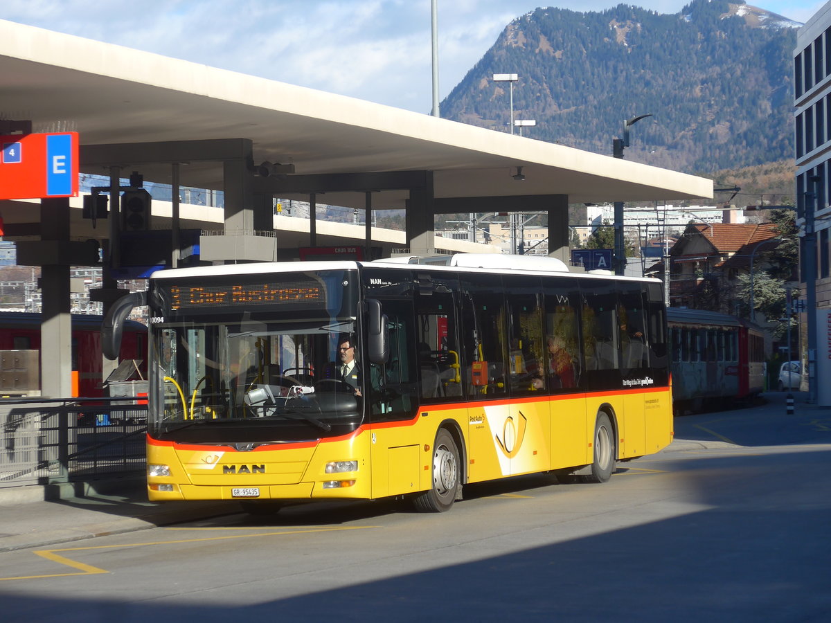 (212'625) - Dnser, Trimmis - GR 95'435 - MAN am 7. Dezember 2019 beim Bahnhof Chur