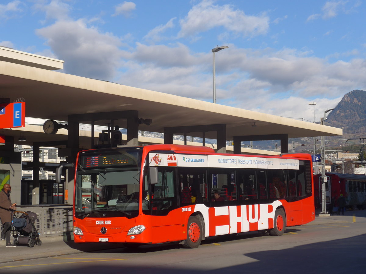 (212'632) - SBC Chur - Nr. 7/GR 97'507 - Mercedes am 7. Dezember 2019 beim Bahnhof Chur