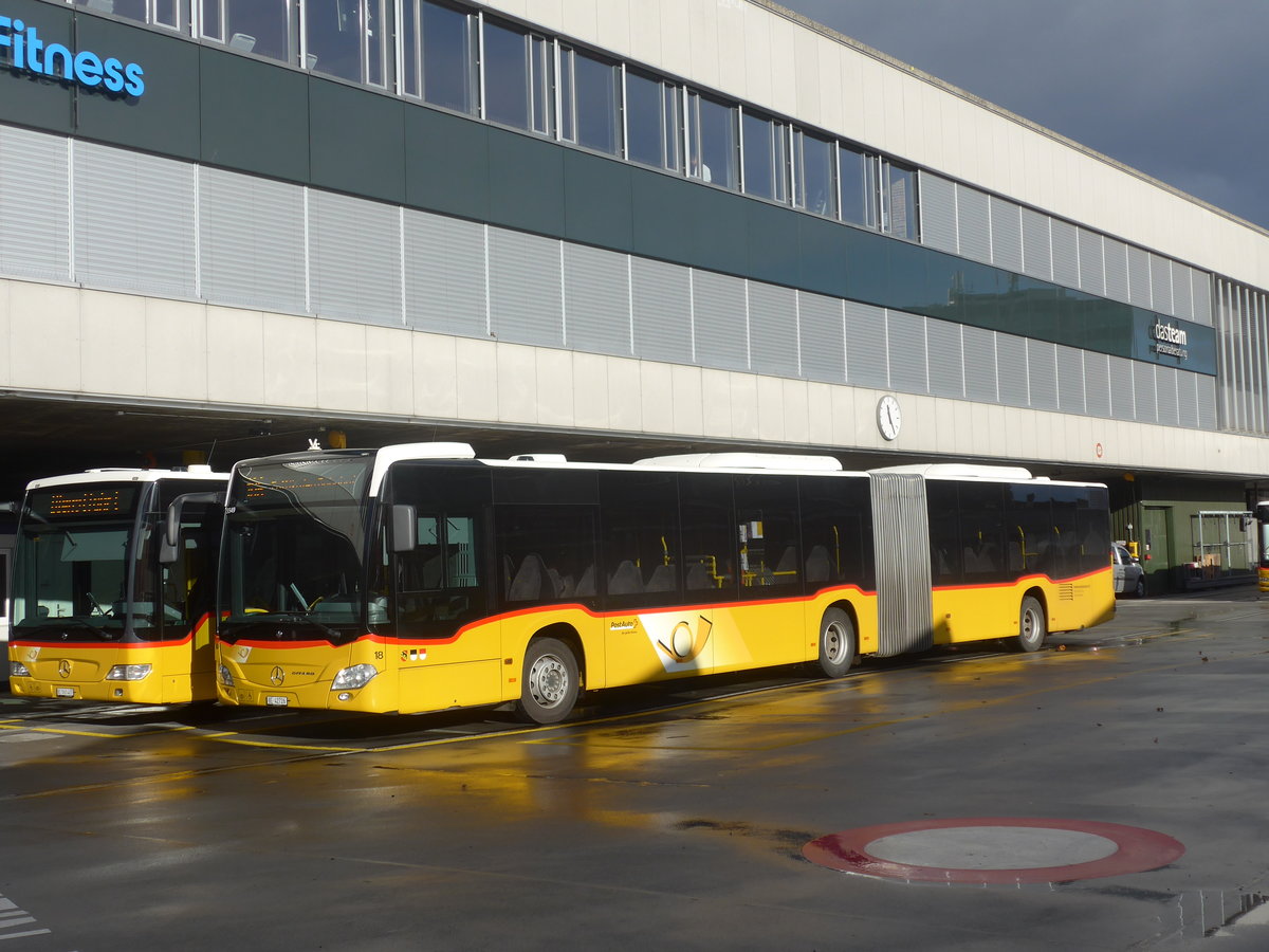 (212'936) - Steiner, Ortschwaben - Nr. 18/BE 42'726 - Mercedes am 14. Dezember 2019 in Bern, Postautostation
