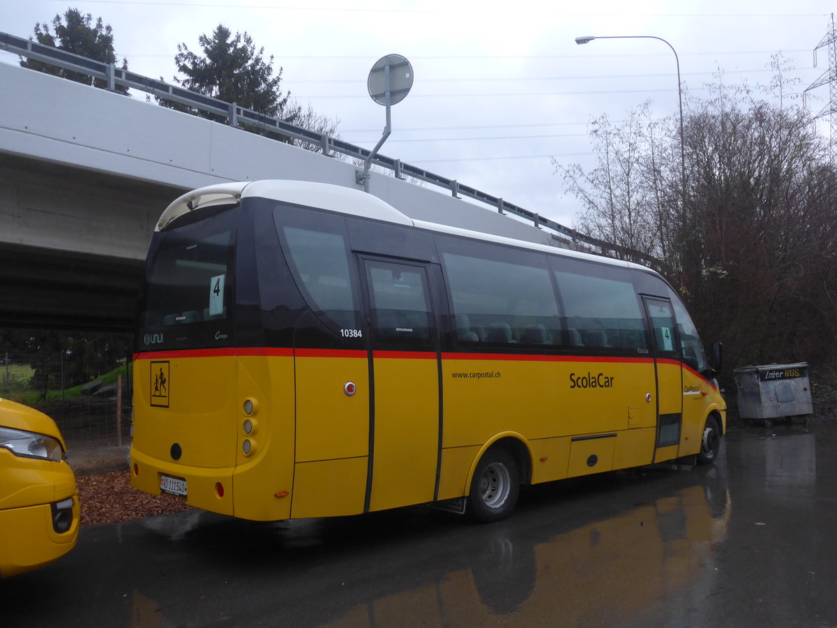 (213'021) - CarPostal Ouest - VD 111'540 - Iveco/UNVI am 22. Dezember 2019 in Kerzers, Interbus