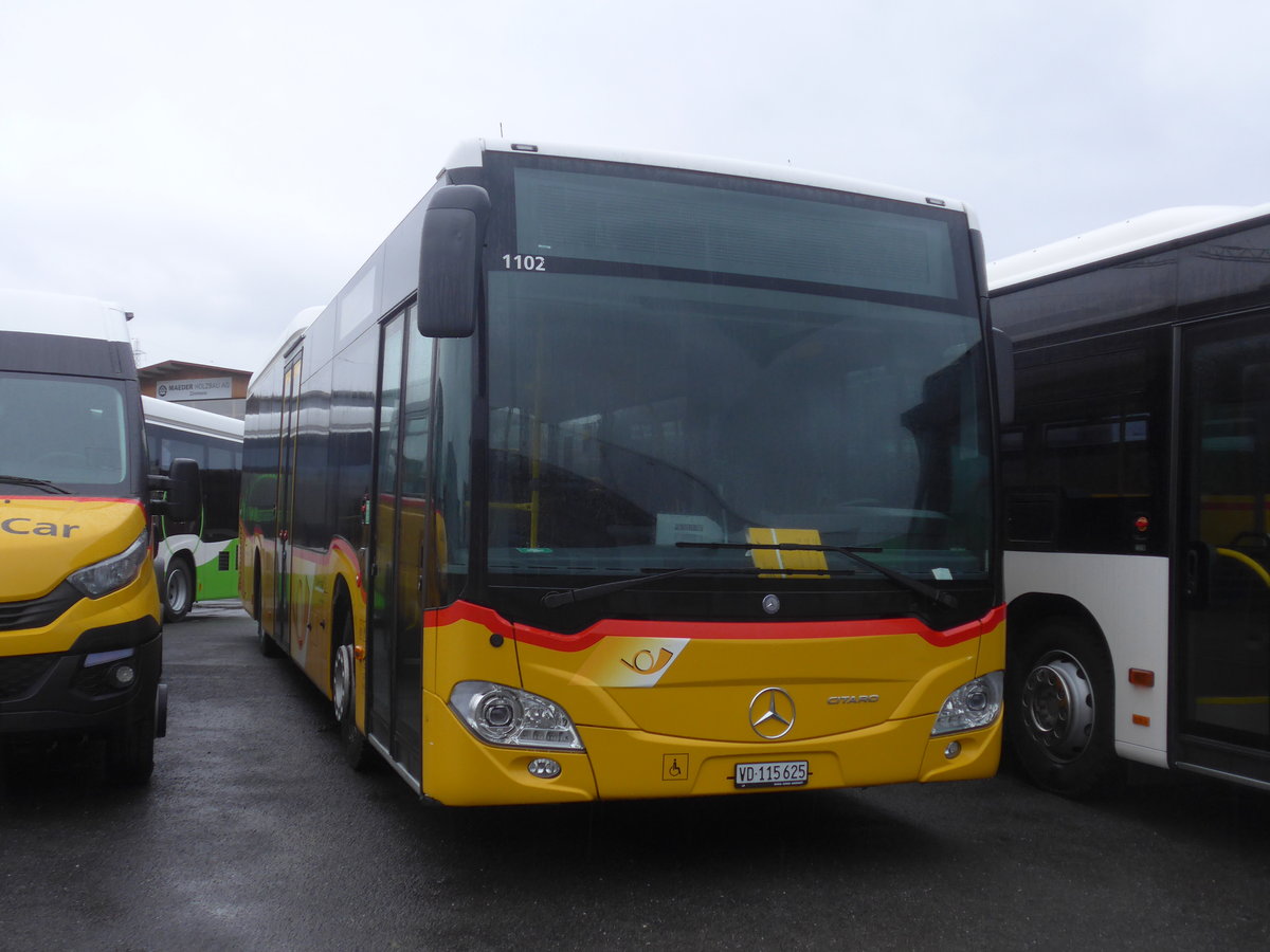 (213'027) - CarPostal Ouest - VD 115'625 - Mercedes am 22. Dezember 2019 in Kerzers, Interbus