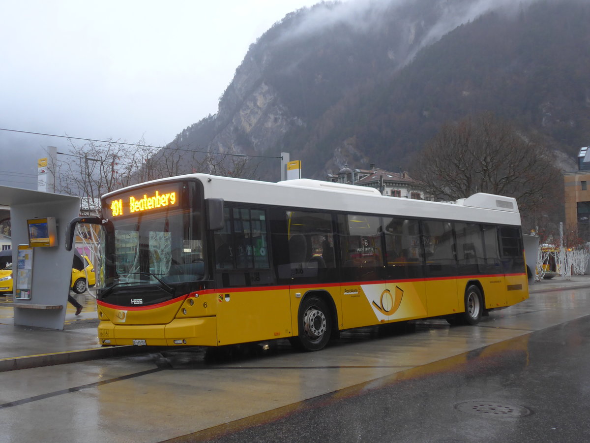 (213'075) - PostAuto Bern - Nr. 6/BE 669'359 - Hess (ex Klopfstein, Laupen Nr. 6) am 22. Dezember 2019 beim Bahnhof Interlaken West