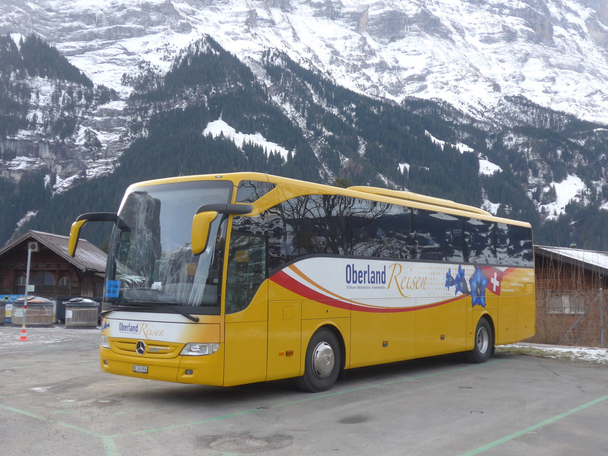 (213'143) - Oberland Reisen, Thun - Nr. 27/BE 345'856 - Mercedes (ex AVG Grindelwald Nr. 27) am 26. Dezember 2019 beim Bahnhof Grindelwald
