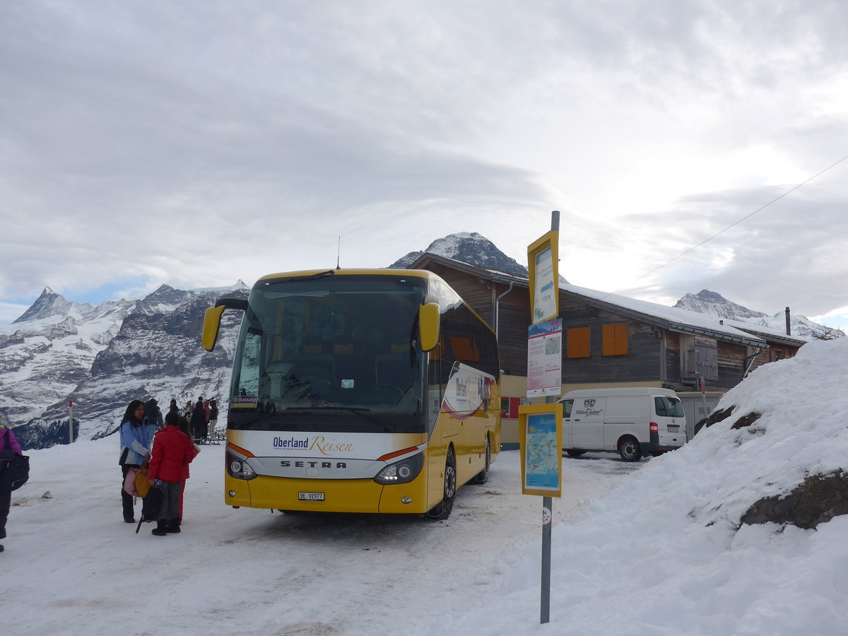 (213'175) - Oberland Reisen, Thun - Nr. 22/BE 92'977 - Setra (ex AVG Grindelwald Nr. 22) am 26. Dezember 2019 auf der Bussalp