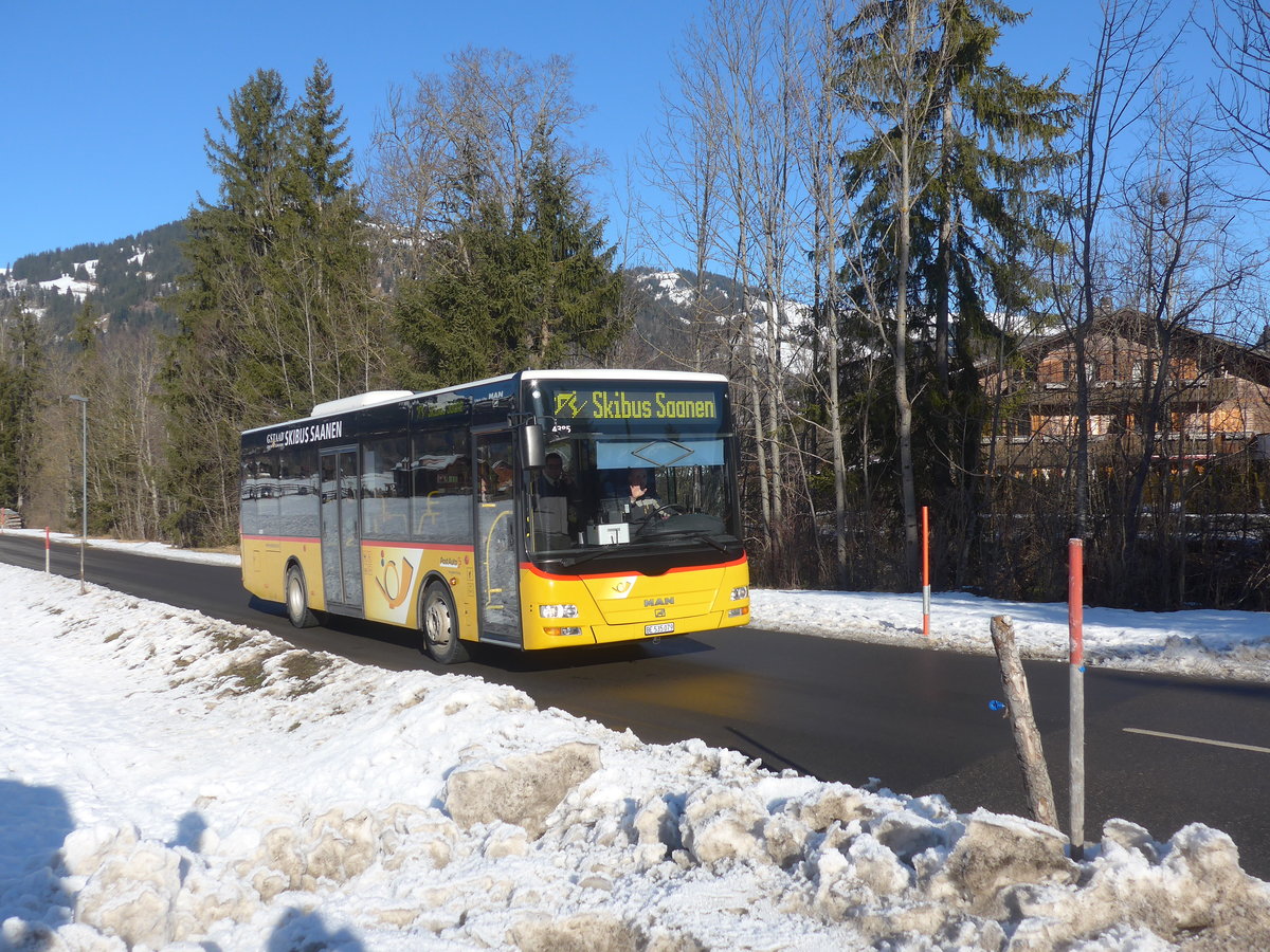 (213'298) - PostAuto Bern - BE 535'079 - MAN/Gppel (ex Nr. 217; ex RBS Worblaufen Nr. 217) am 2. Januar 2020 in Gstaad, Rbeldorfstrasse