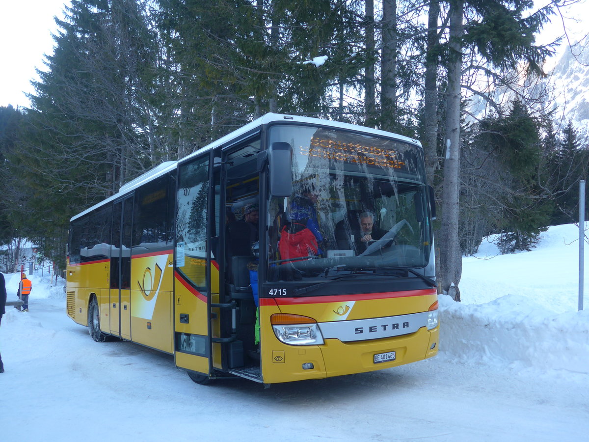 (213'413) - PostAuto Bern - BE 401'465 - Setra (ex AVG Meiringen Nr. 65) am 5. Januar 2020 auf der Schwarzwaldalp