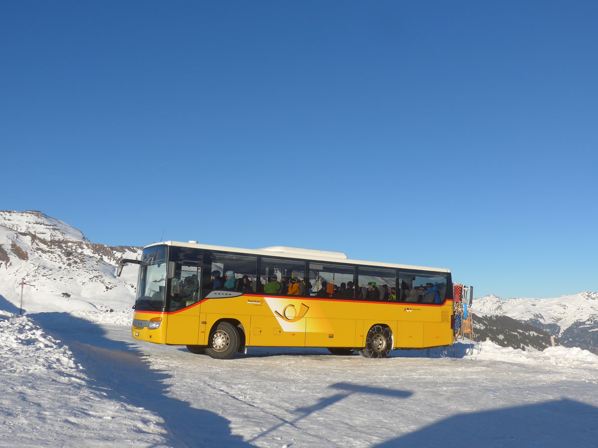 (213'427) - PostAuto Bern - BE 401'263 - Setra (ex AVG Meiringen Nr. 63) am 5. Januar 2020 auf der Grossen Scheidegg