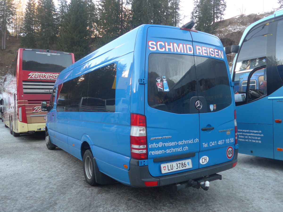(213'710) - Schmid, Buttisholz - LU 3786 - Mercedes am 11. Januar 2020 in Adelboden, ASB