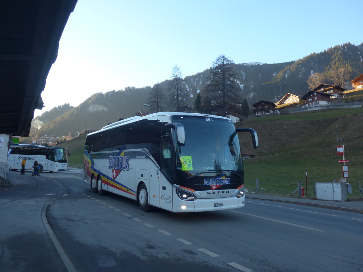 (213'752) - Eurobus, Bern - Nr. 1/BE 379'901 - Setra am 11. Januar 2020 in Adelboden, Oey