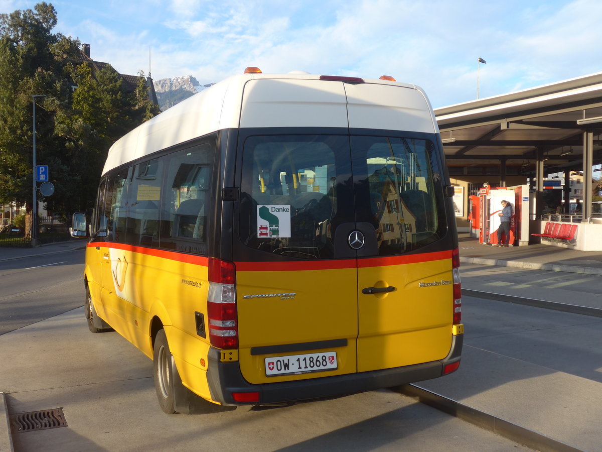 (213'801) - PostAuto Zentralschweiz - Nr. 13/OW 11'868 - Mercedes (ex Thepra, Stans Nr. 13) am 12. Januar 2020 beim Bahnhof Sarnen