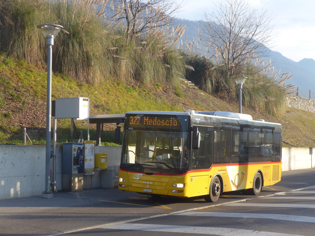 (213'825) - Starnini, Tenero - TI 263'726 - MAN am 18. Januar 2020 beim Bahnhof Tenero