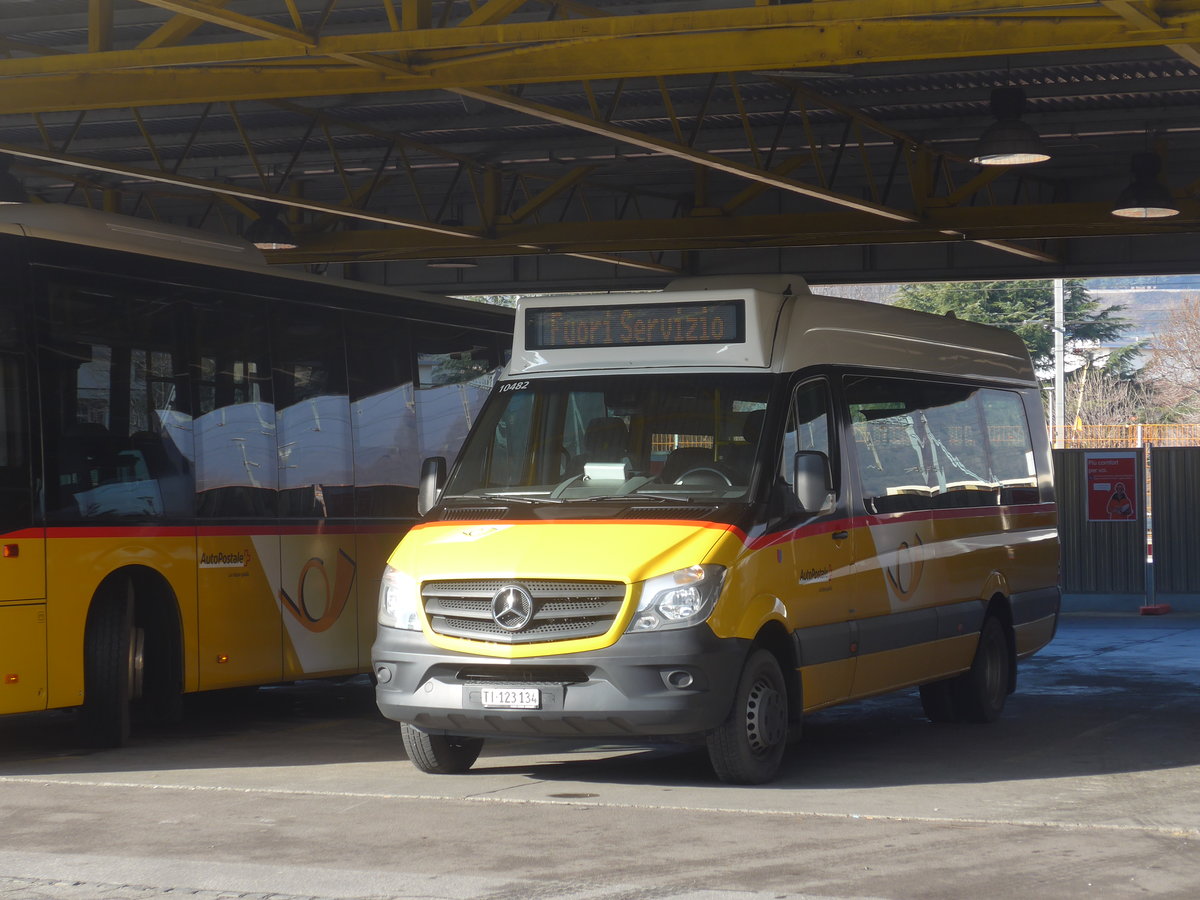 (213'873) - Autopostale, Mendrisio - TI 123'134 - Mercedes am 18. Januar 2020 beim Bahnhof Mendrisio