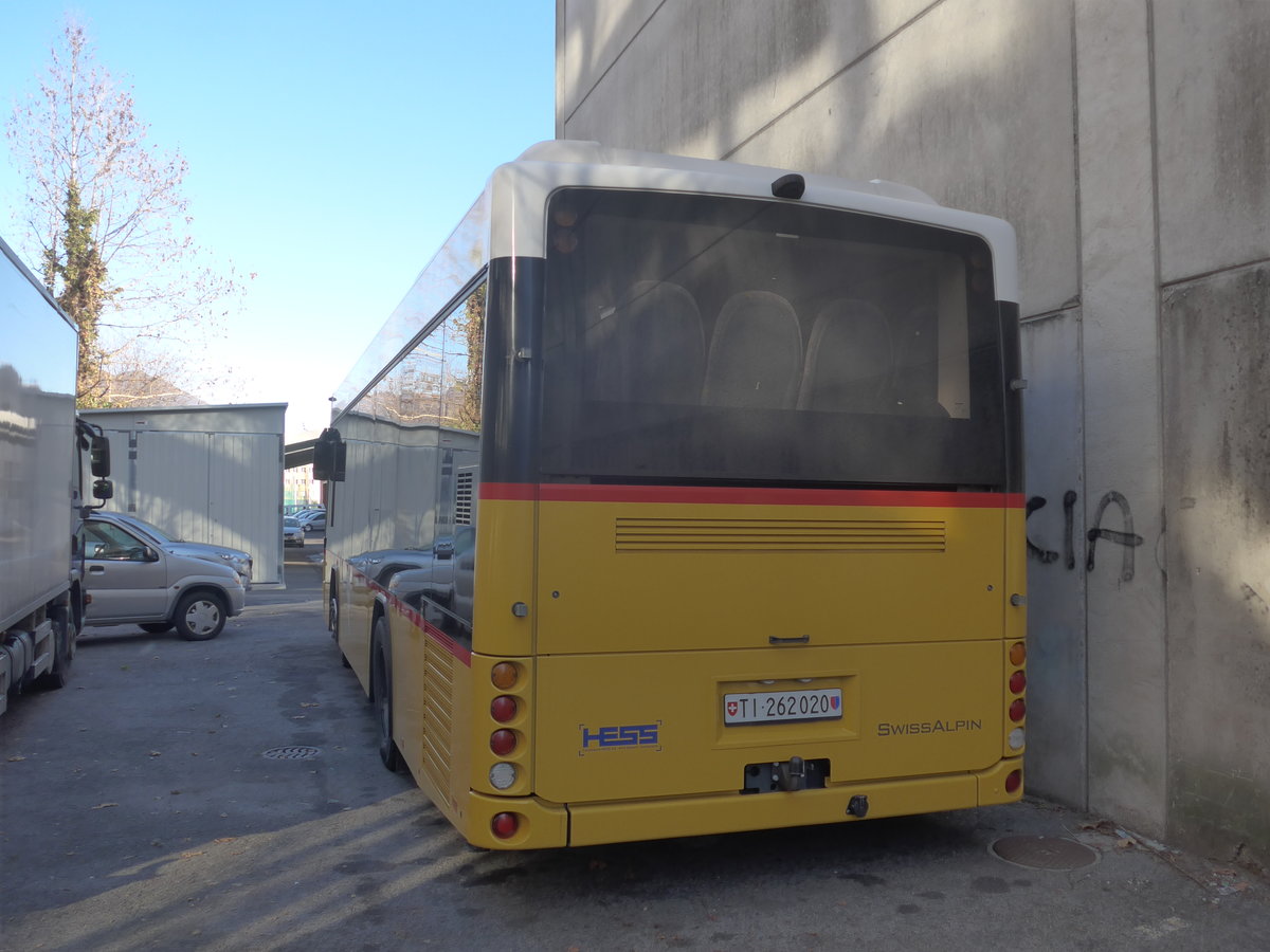 (213'882) - Starnini, Tenero - TI 262'020 - Scania/Hess am 18. Januar 2020 in Locarno, Garage