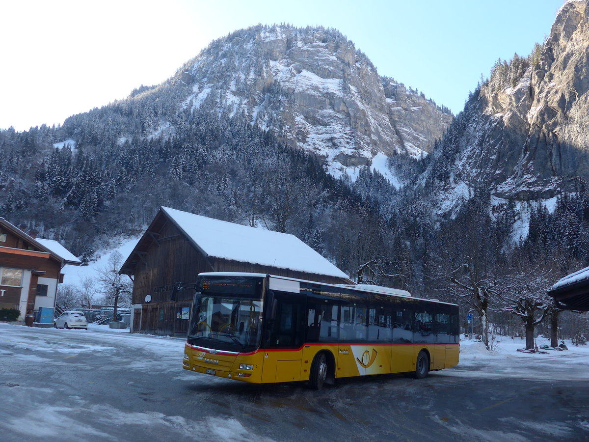 (213'908) - PostAuto Zentralschweiz - Nr. 2/OW 10'602 - MAN (ex Dillier, Sarnen Nr. 2) am 19. Januar 2020 in Stechelberg, Hotel