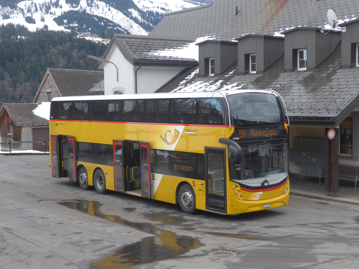 (214'059) - PostAuto Ostschweiz - SG 443'910 - Alexander Dennis am 1. Februar 2020 in Wildhaus, Dorf