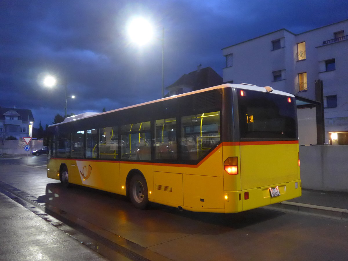 (214'083) - PostAuto Ostschweiz - SZ 58'002 - Mercedes (ex Kistler, Reichenburg) am 1. Februar 2020 beim Bahnhof Siebnen-Wangen