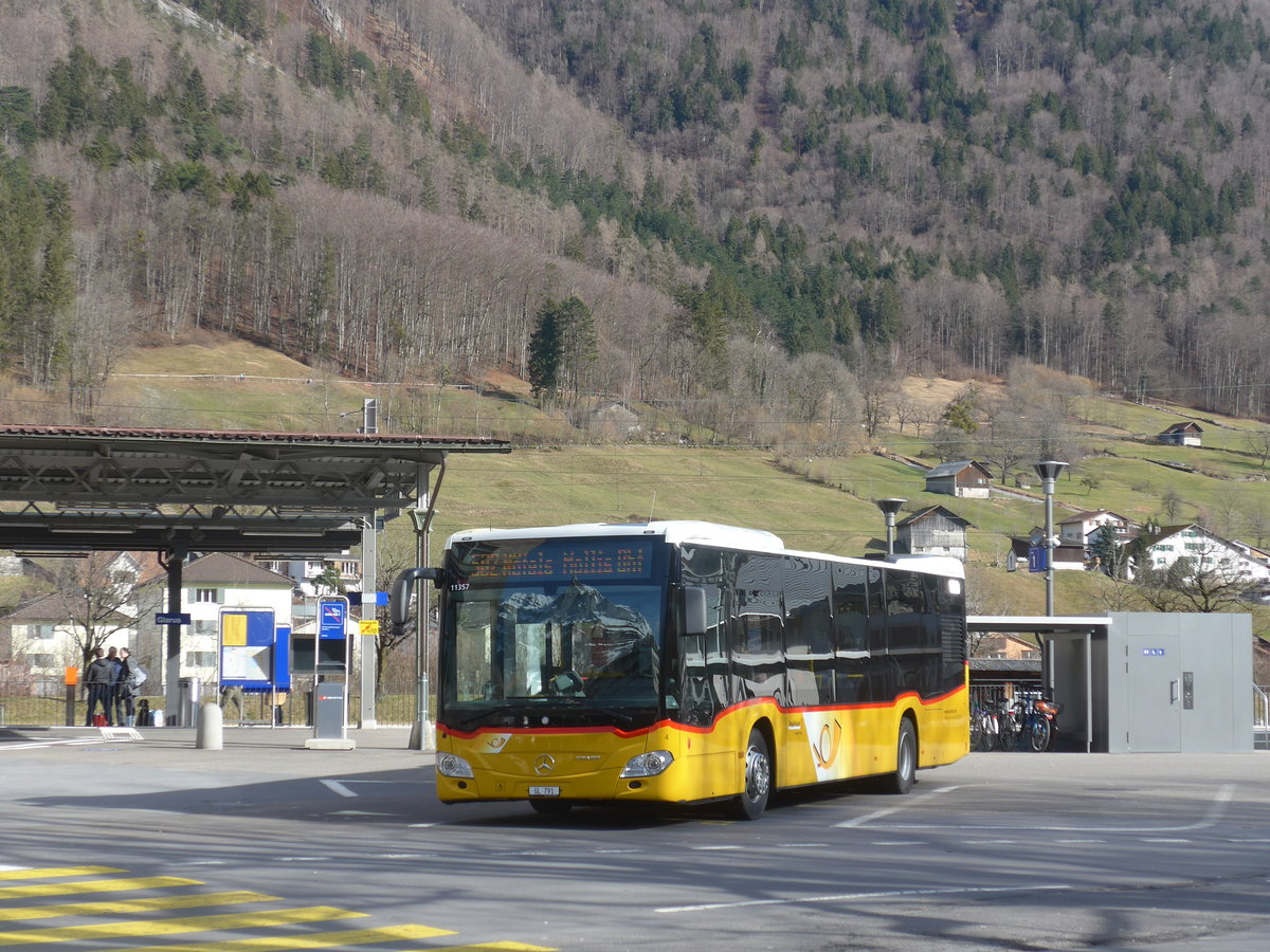 (214'193) - Niederer, Filzbach - Nr. 4/GL 791 - Mercedes am 15. Februar 2020 beim Bahnhof Glarus