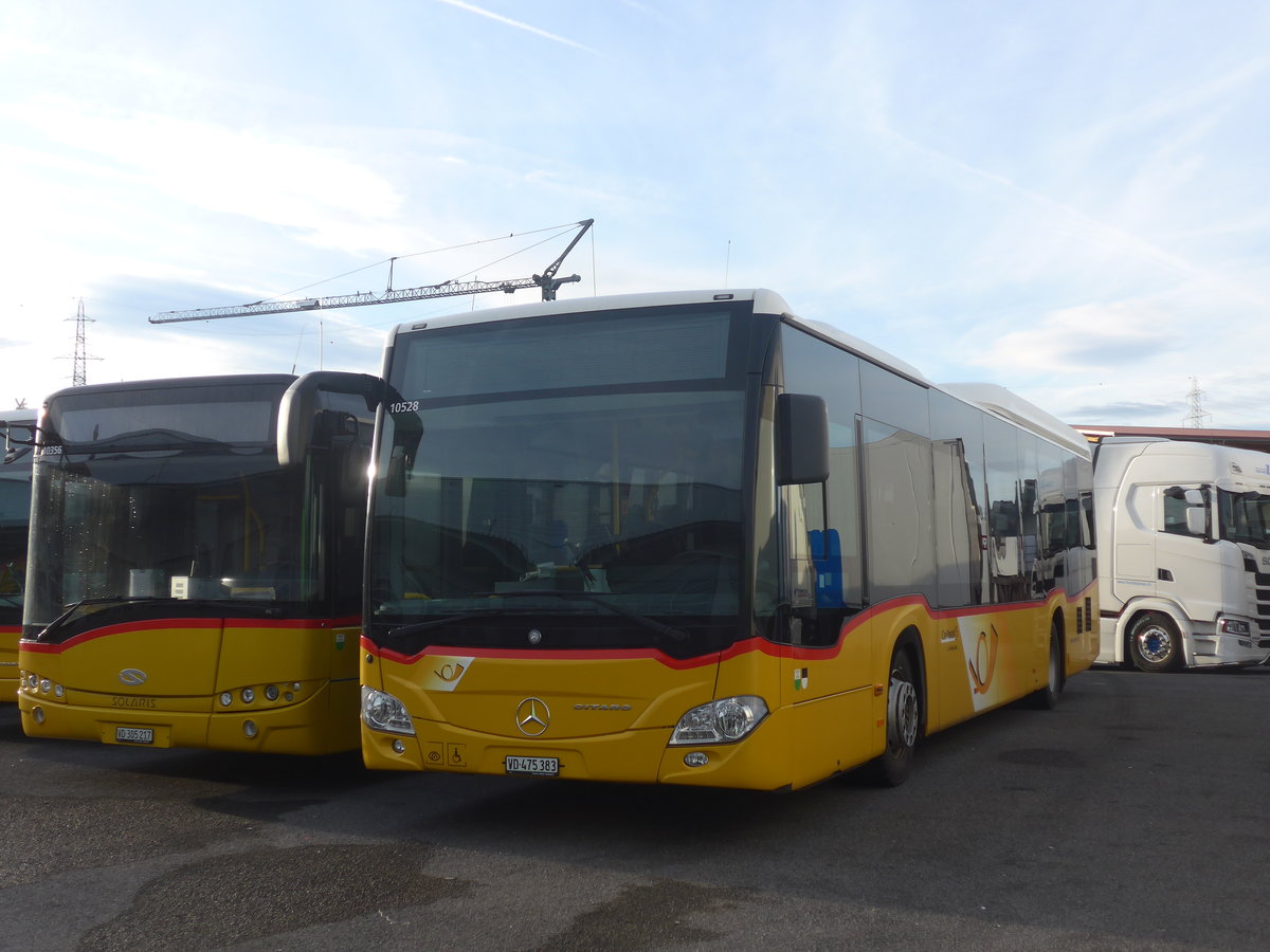 (214'230) - CarPostal Ouest - VD 475'383 - Mercedes (ex TPB, Sdeilles) am 16. Februar 2020 in Kerzers, Interbus