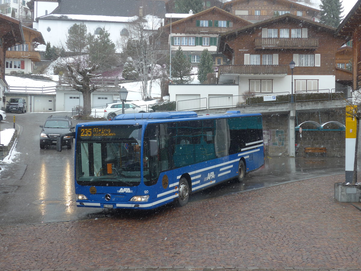 (214'476) - AFA Adelboden - Nr. 90/BE 398'916 - Mercedes am 19. Februar 2020 in Adelboden, Busstation
