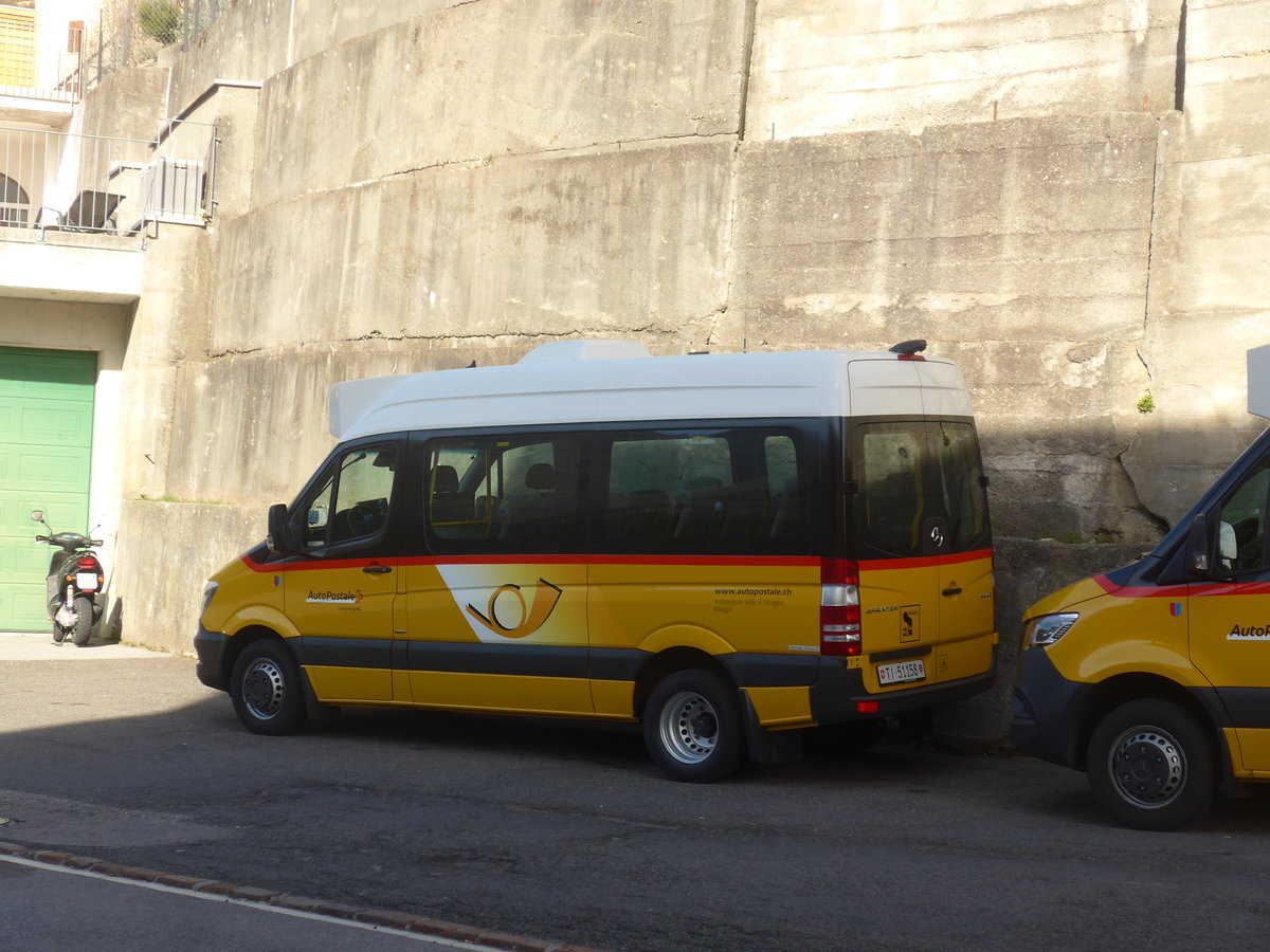 (214'729) - Autopostale, Muggio - TI 51'158 - Mercedes am 21. Februar 2020 in Muggio, Garage