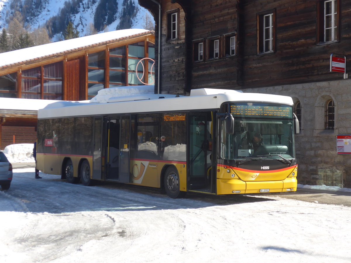 (214'761) - PostAuto Wallis - VS 32'092 - Scania/Hess (ex In Albon, Visp) am 22. Februar 2020 in Oberwald, Schulhaus