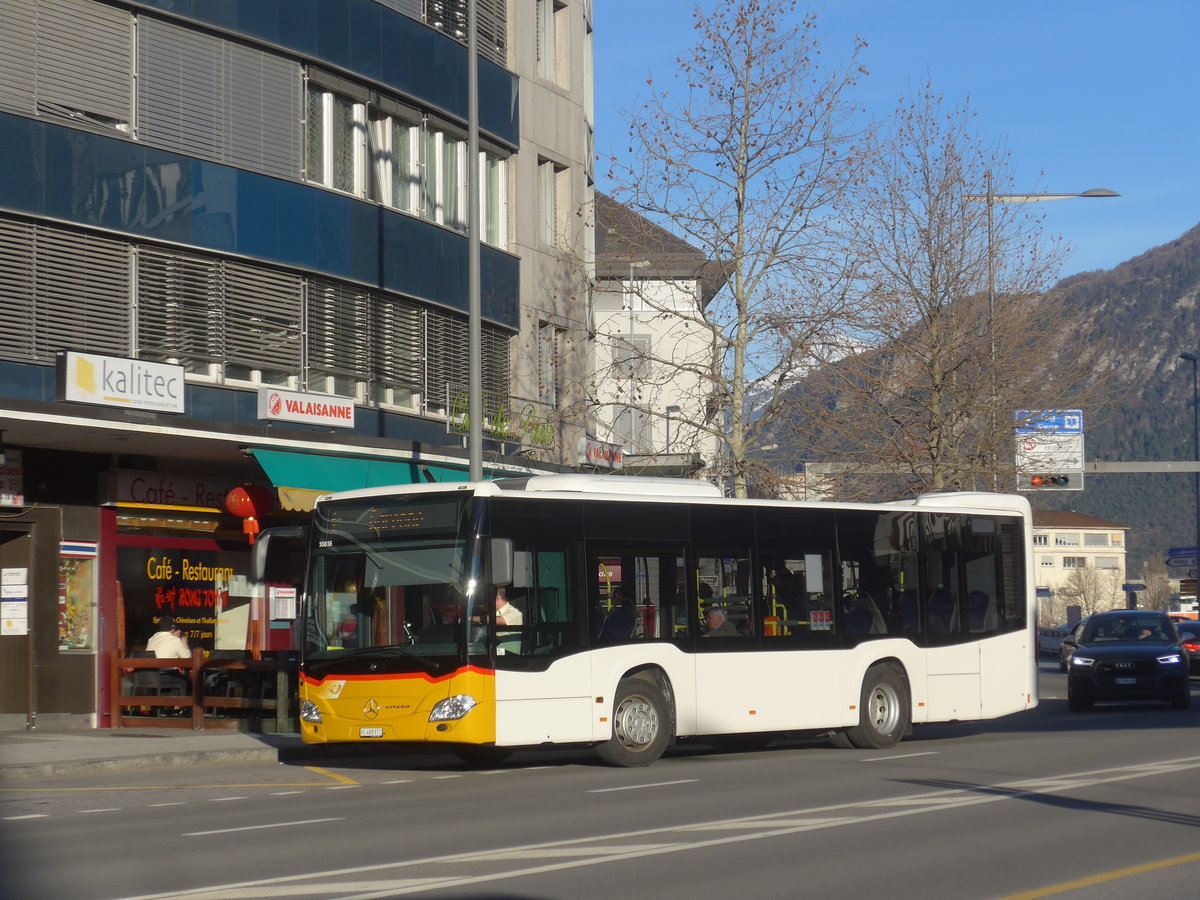 (214'821) - PostAuto Wallis - Nr. 45/VS 488'971 - Mercedes (ex TPC Aigle) am 22. Februar 2020 beim Bahnhof Sion