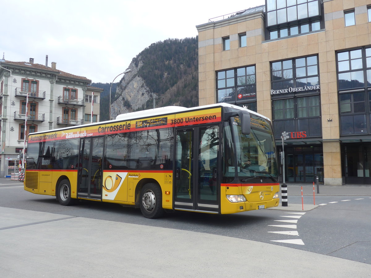 (214'860) - PostAuto Bern - BE 610'533 - Mercedes am 23. Februar 2020 beim Bahnhof Interlaken West