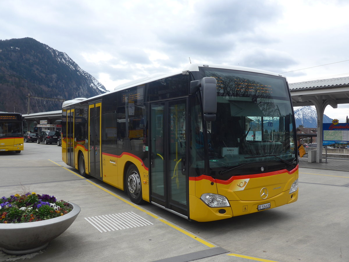 (214'865) - PostAuto Bern - BE 534'630 - Mercedes am 23. Februar 2020 beim Bahnhof Interlaken West