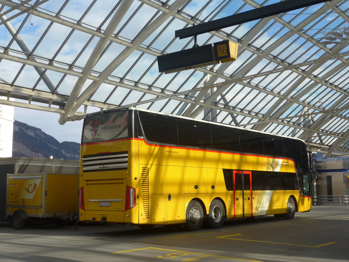 (214'933) - PostAuto Graubnden - GR 170'403 - Van Hool am 1. Mrz 2020 in Chur, Postautostation