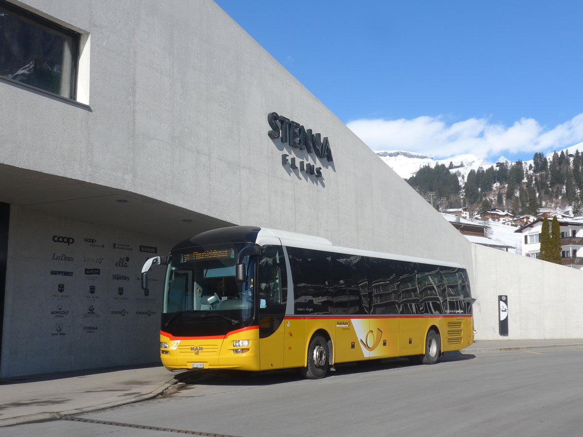 (214'951) - PostAuto Graubnden - GR 162'989 - MAN am 1. Mrz 2020 in Flims, Bergbahnen