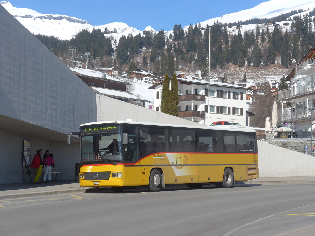(214'967) - PostAuto Graubnden - GR 175'102 - Mercedes (ex Terretaz, Zernez) am 1. Mrz 2020 in Flims, Bergbahnen