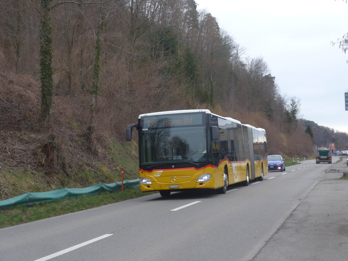 (215'037) - PostAuto Bern - Nr. 631/BE 734'631 - Mercedes am 2. Mrz 2020 in Laupen, Neueneggstrasse