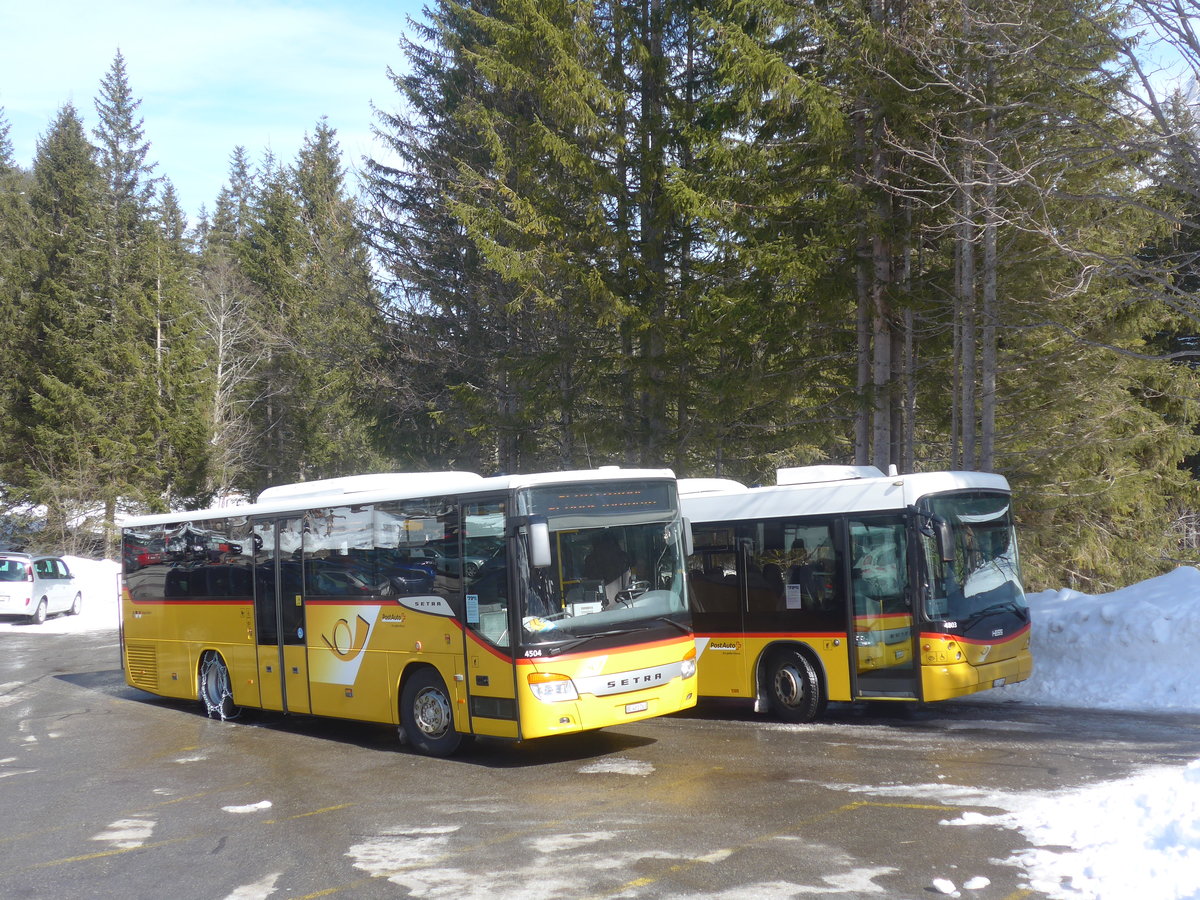(215'080) - PostAuto Bern - BE 401'263 - Setra (ex AVG Meiringen Nr. 63) am 8. Mrz 2020 auf der Schwarzwaldalp