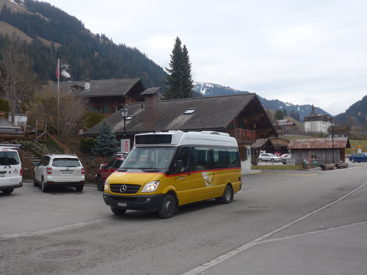 (215'119) - PostAuto Ostschweiz - SG 267'066 - Mercedes am 14. Mrz 2020 beim Bahnhof Rougemont