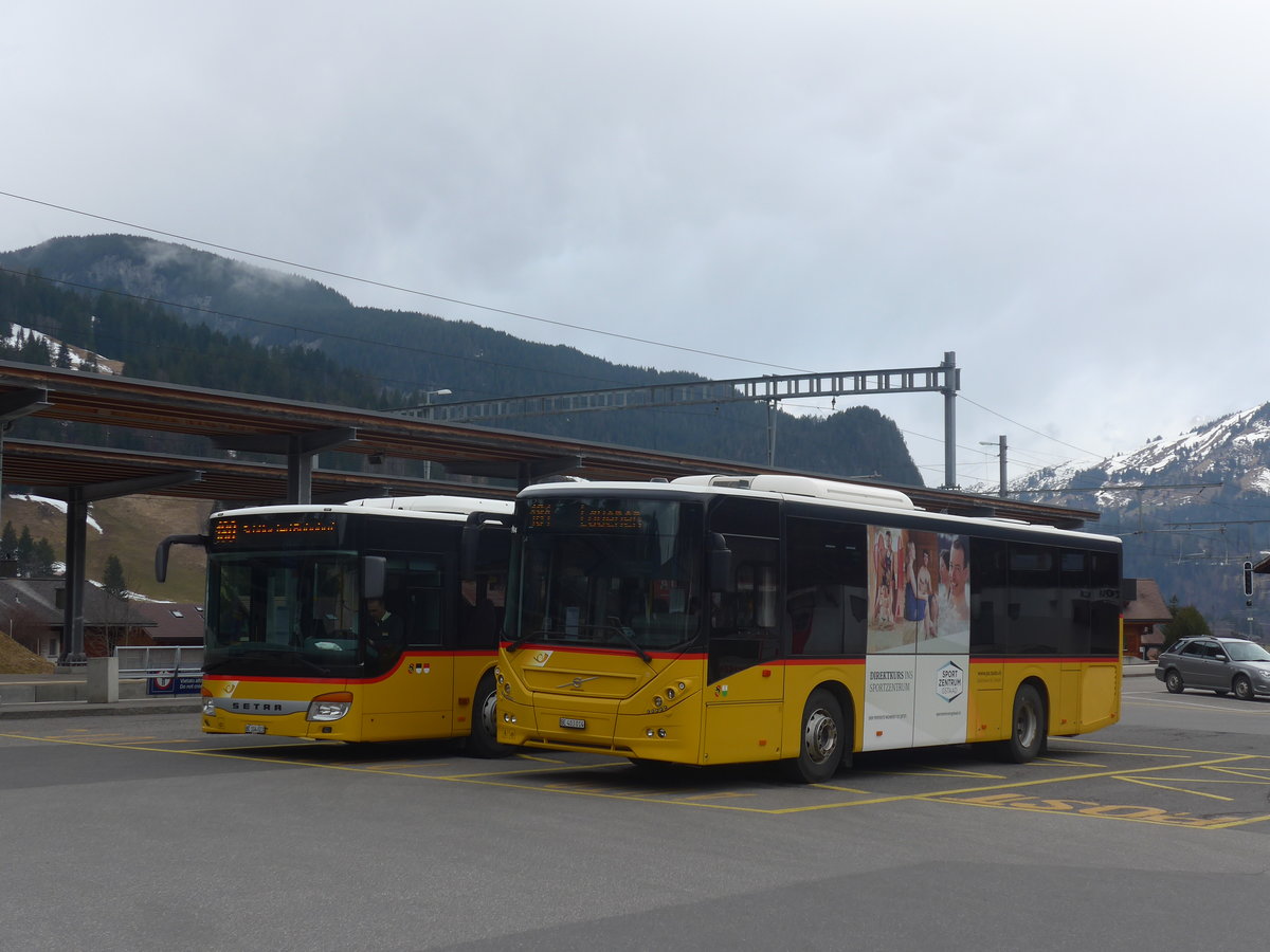 (215'123) - Kbli, Gstaad - BE 403'014 - Volvo am 14. Mrz 2020 beim Bahnhof Gstaad