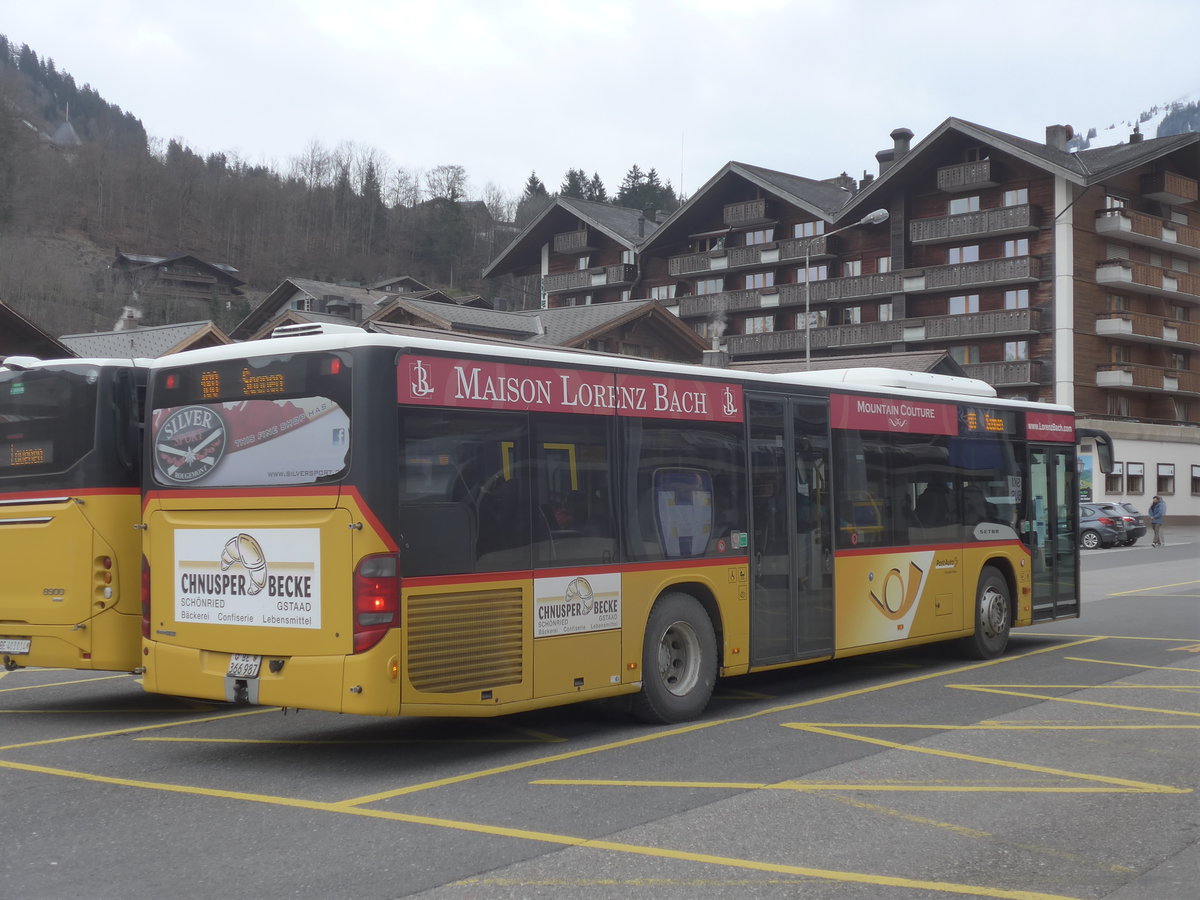 (215'127) - Kbli, Gstaad - Nr. 5/BE 366'987 - Setra am 14. Mrz 2020 beim Bahnhof Gstaad