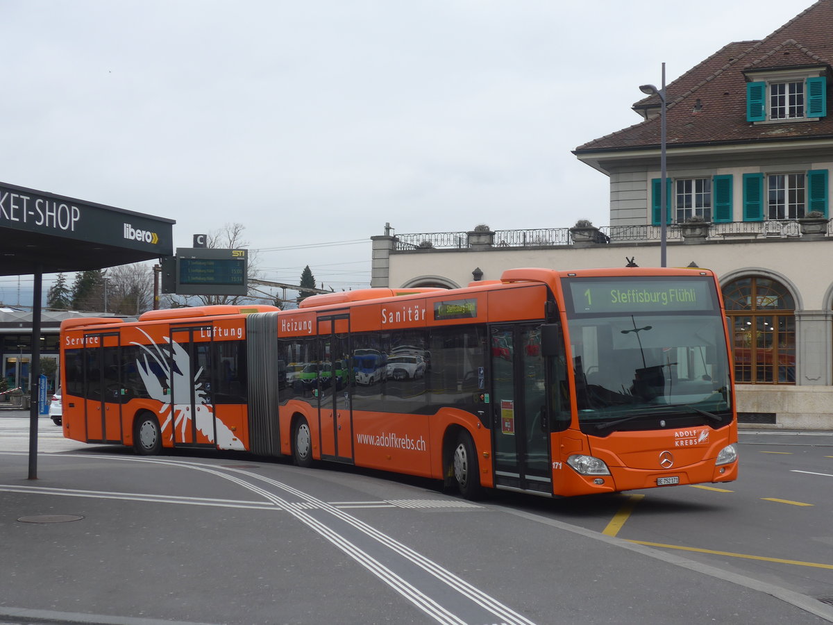 (215'462) - STI Thun - Nr. 171/BE 752'171 - Mercedes am 22. Mrz 2020 beim Bahnhof Thun