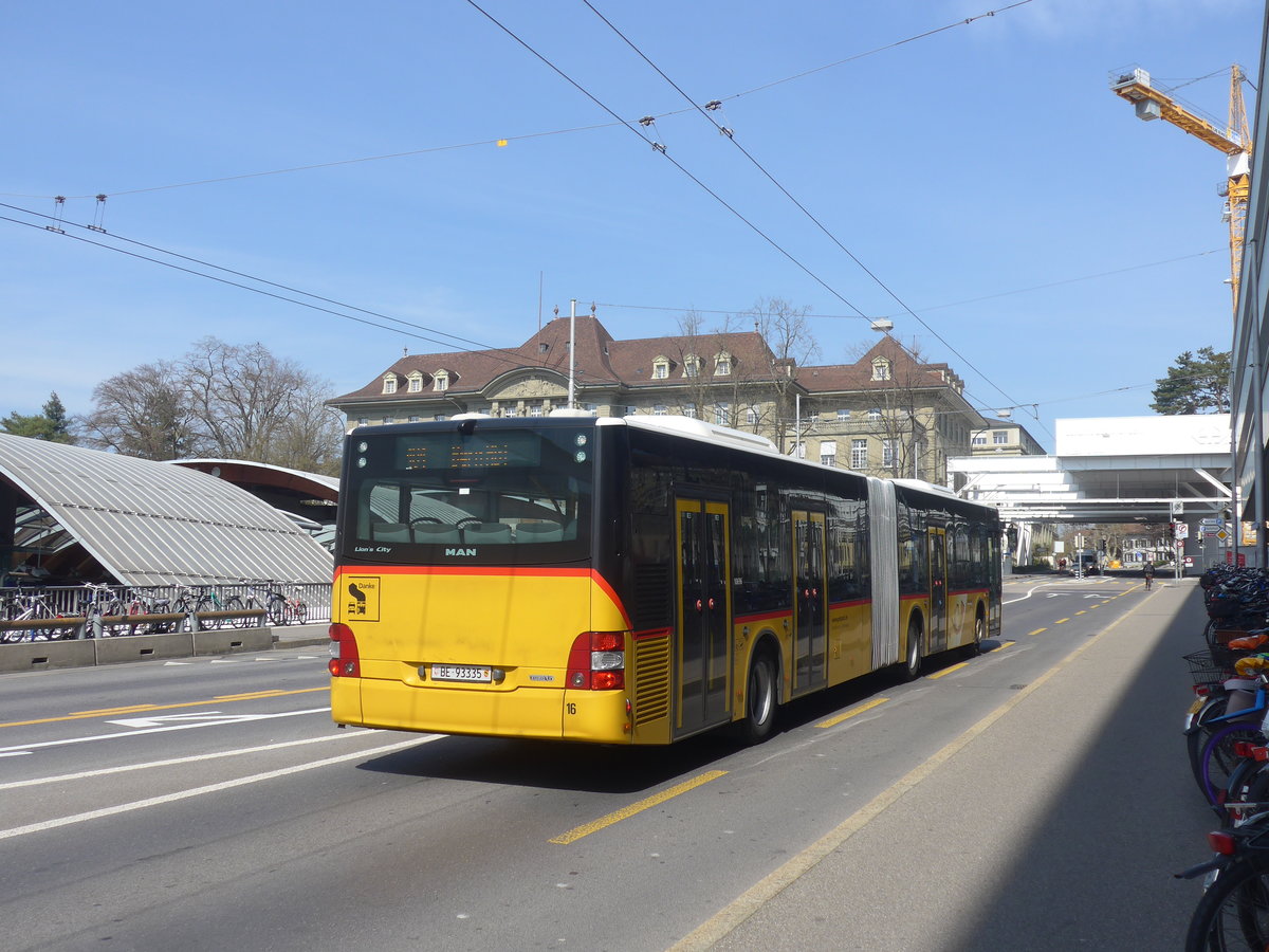 (215'581) - Steiner, Ortschwaben - Nr. 16/BE 93'335 - MAN am 27. Mrz 2020 in Bern, Schanzenstrasse