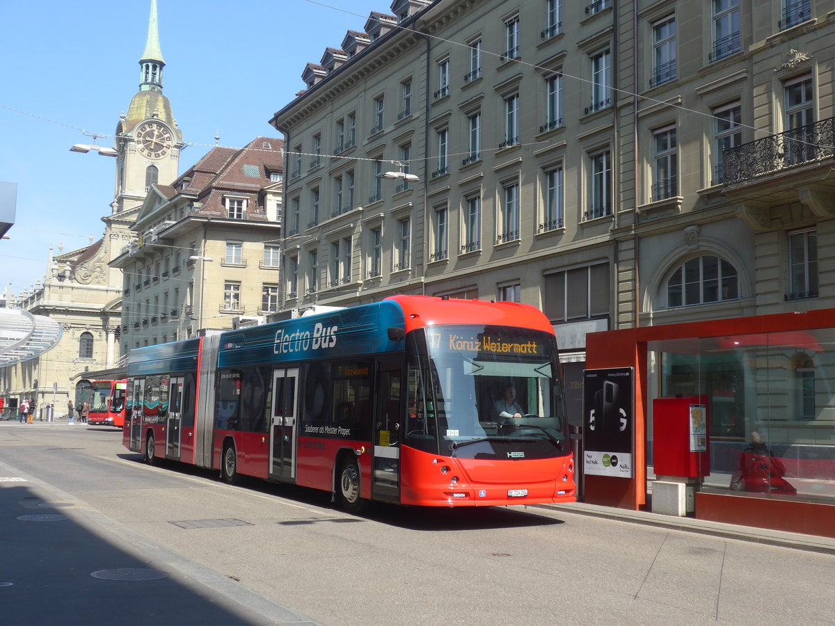 (215'606) - Bernmobil, Bern - Nr. 204/BE 724'204 - Hess am 27. Mrz 2020 beim Bahnhof Bern