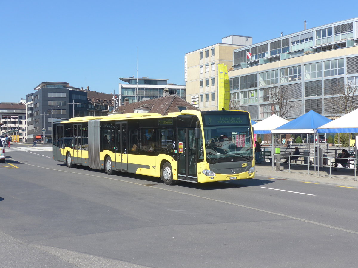(215'773) - STI Thun - Nr. 163/BE 752'163 - Mercedes am 1. April 2020 beim Bahnhof Thun