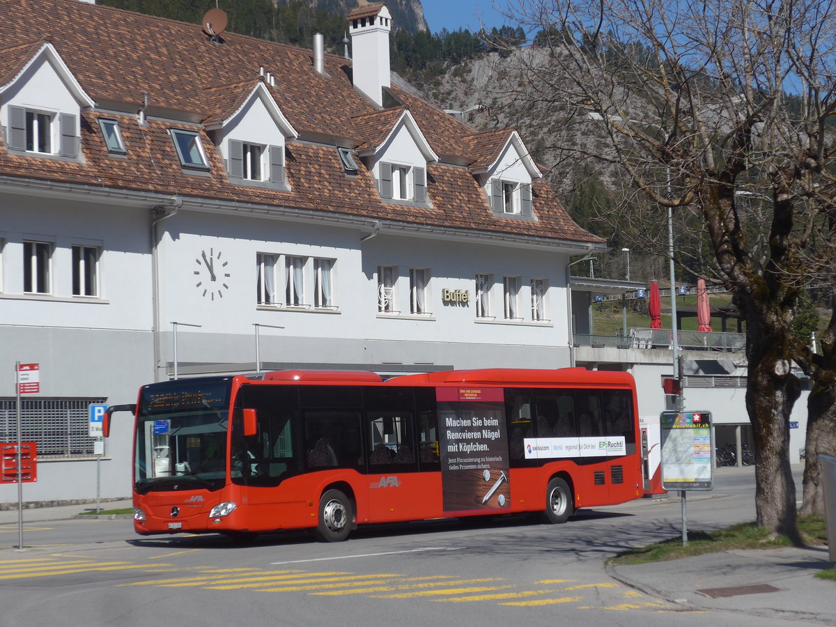(215'782) - AFA Adelboden - Nr. 96/BE 823'926 - Mercedes am 2. April 2020 beim Bahnhof Kandersteg