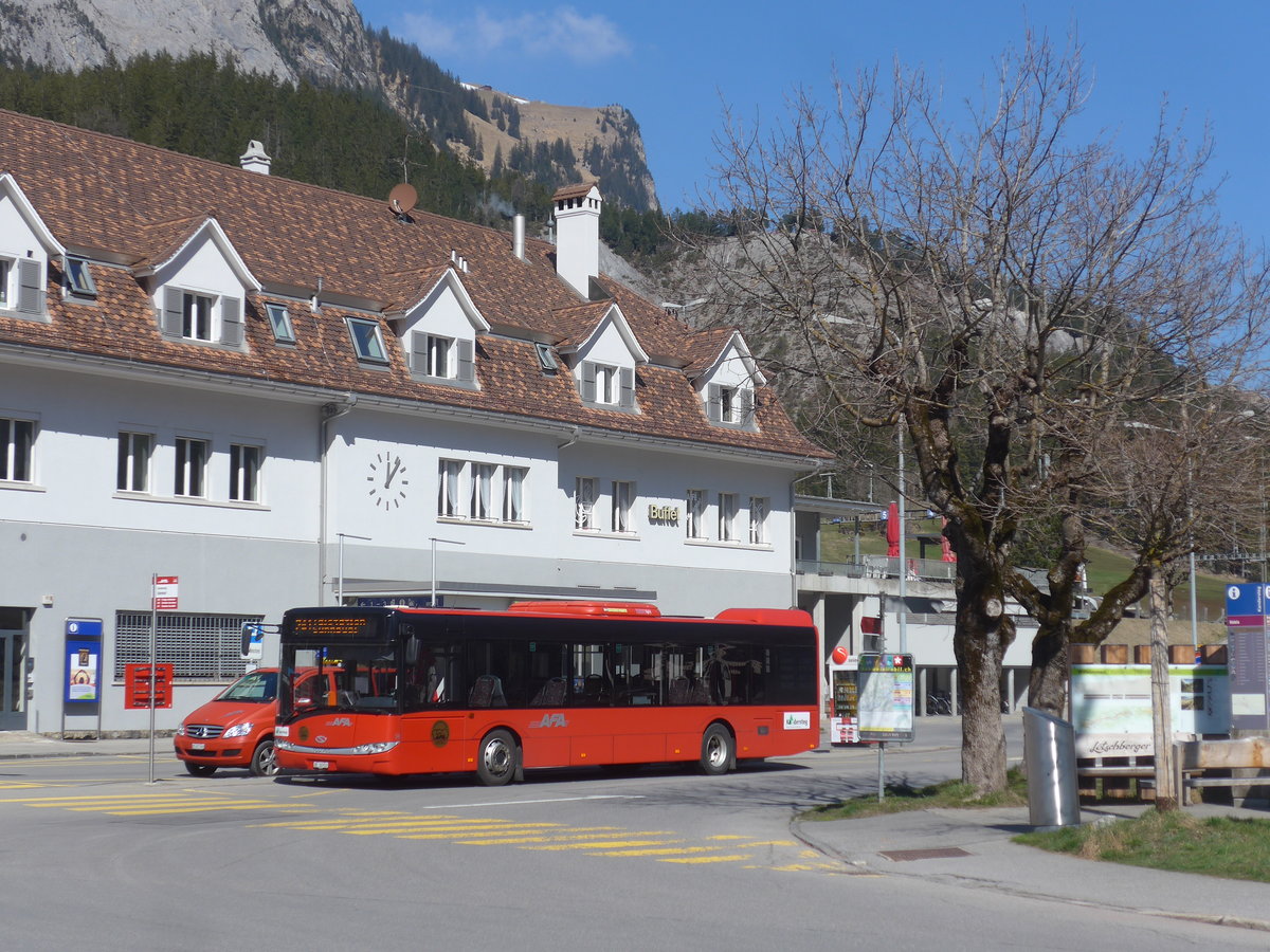 (215'783) - AFA Adelboden - Nr. 30/BE 26'703 - Solaris am 2. April 2020 beim Bahnhof Kandersteg